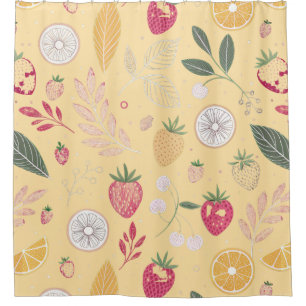 Rideau de douche Fruit Jaune Ensoleillé – Salle de