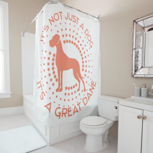 Rideau de douche Funny Great Dane (En situation)