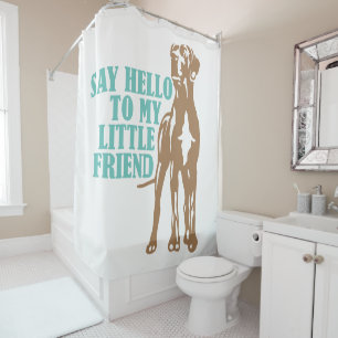 Rideau de douche Funny Little Great Dane