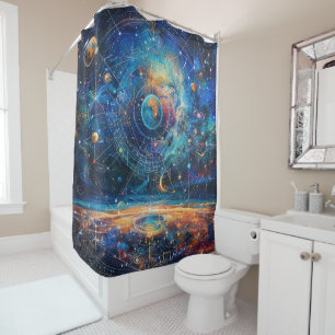 Rideau de douche Galaxie Cosmique