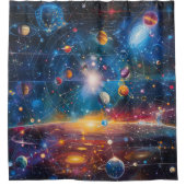 Rideau de douche Galaxie Cosmique (Devant)
