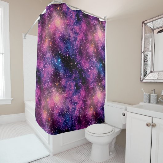 Rideau de douche Galaxy (En situation)