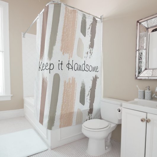 Rideau de douche Gardez-le beau (En situation)