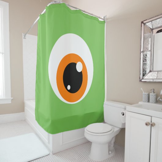 Rideau de douche géant Monster Eye (En situation)