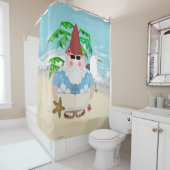 Rideau de douche Gnome de plage (En situation)