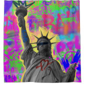 Rideau de douche graffiti Neon Liberty (Devant)