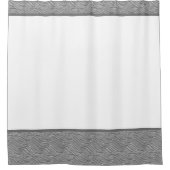 Rideau de douche gris et blanc (Devant)