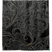 Rideau de douche gris et noir Style 3 (Devant)