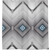 Rideau de douche gris noir blanc (Devant)