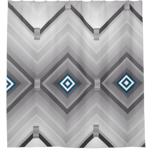 Rideau de douche gris noir blanc (Devant)