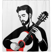 Rideau de douche guitariste (Devant)