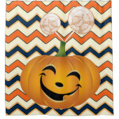 Rideau de douche Halloween, Citrouille (Devant)