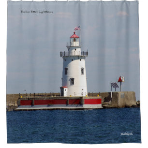Rideau de douche Harbour Beach Lighthouse