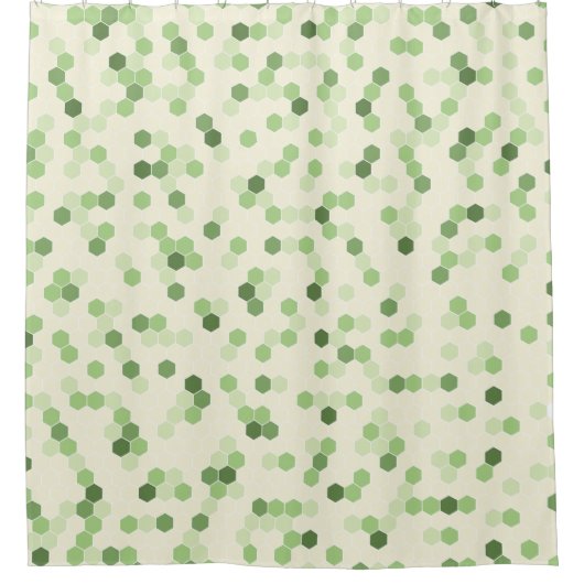 Rideau de douche Hexagon vert (Devant)