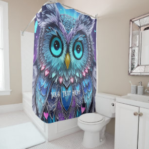 Rideau de douche Hibou Bleu Mystique