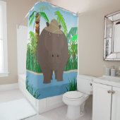 Rideau de douche Hippo (En situation)