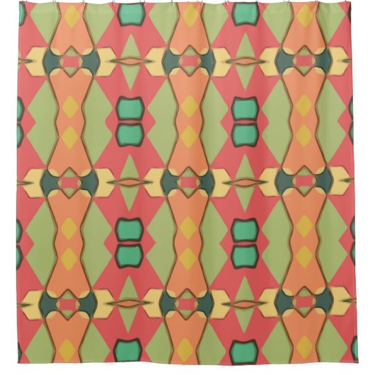 rideau de douche imprimé africain (Devant)