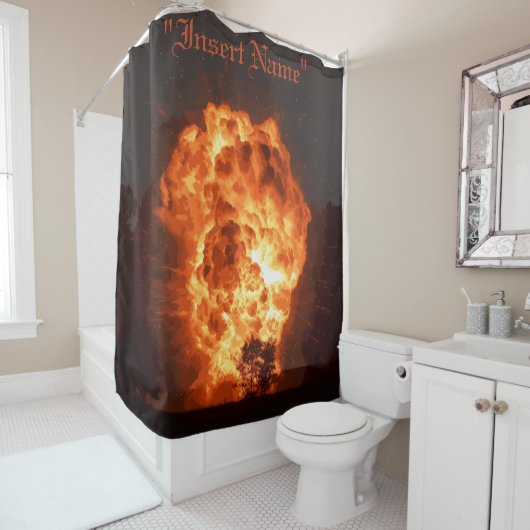 Rideau de douche Inferno (En situation)