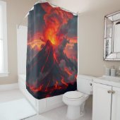 Rideau de douche Inferno Summit – Paysage fantasti (En situation)