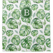 Rideau de douche initial des Feuilles tropicaux (Devant)