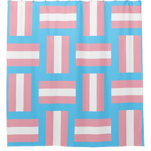 Rideau De Douche Inspiré De La Fierté Trans (Devant)