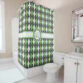 Rideau de douche Jacquard rétro (En situation)