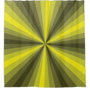 Rideau de douche jaune illusion d'optique