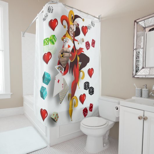 Rideau de douche Joker (En situation)