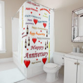 Rideau de douche Joyeux Anniversaire (En situation)