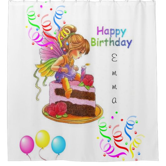 Rideau de douche Joyeux anniversaire (Devant)