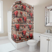 Rideau de douche Joyeux gants de boxe (En situation)