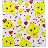 Rideau de douche Kites jaunes (Devant)