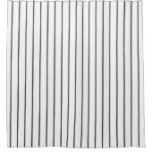 Rideau de douche large à rayures noir et blanc (Devant)