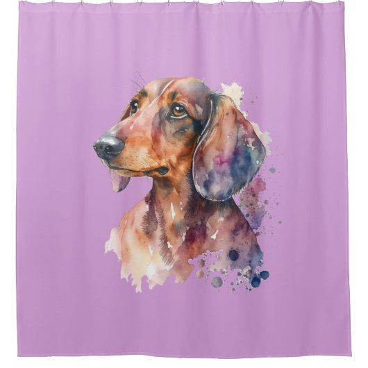 Rideau de douche Lavender Dachshund (Devant)