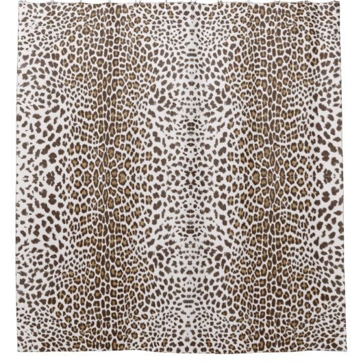 Rideau de douche léopard blanc (Devant)