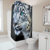 Rideau de douche léopard de neige (En situation)