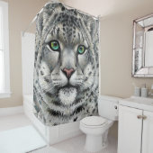 Rideau de douche léopard de neige (En situation)