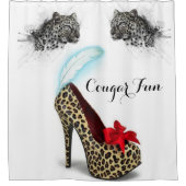 Rideau de douche Leopard talons (Devant)