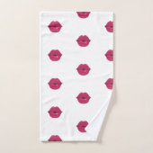 Rideau de douche Lèvres Rose Baiser Lipstick  (Serviette à main)