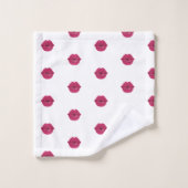 Rideau de douche Lèvres Rose Baiser Lipstick  (Gant de toilette)