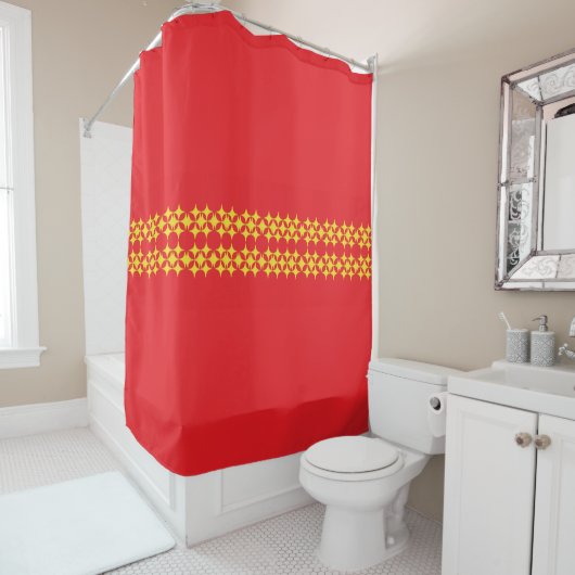 Rideau de douche Lignes d'étoiles (En situation)