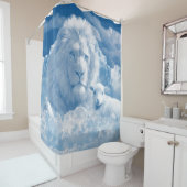 Rideau de douche Lion et agneau (En situation)