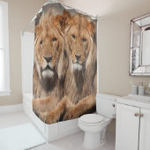 Rideau de douche Lions (En situation)