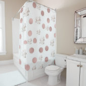 Rideau de douche Live Laugh Love Rose (En situation)