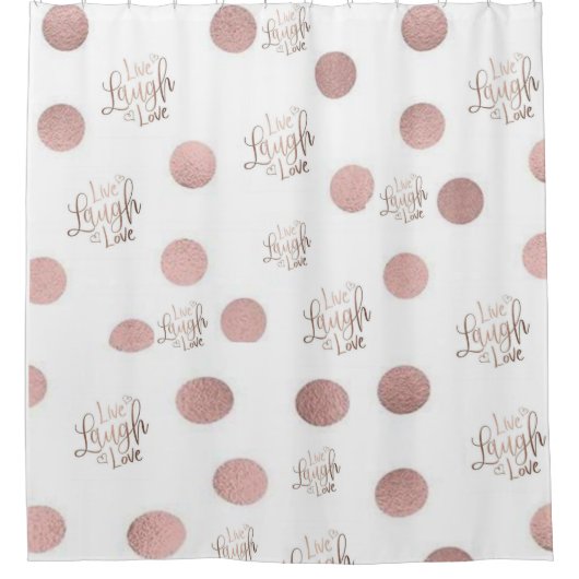 Rideau de douche Live Laugh Love Rose (Devant)