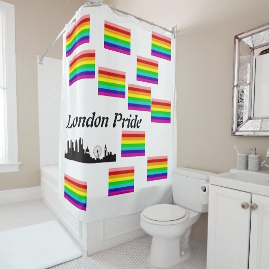 Rideau de douche London Pride (En situation)