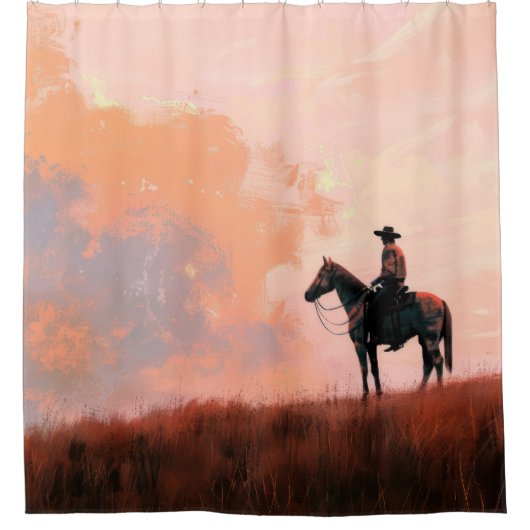 Rideau de douche Lone Cowboy (Devant)