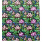 Rideau de douche Lotus en verre tendu (Devant)