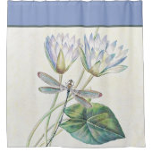 Rideau de douche lotus et libellule (Devant)