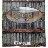 Rideau de douche Loups Bois (Devant)